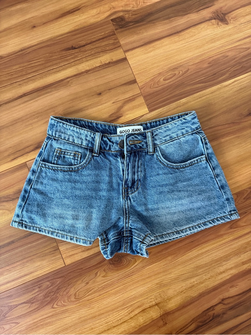 GOGO Denim High-Waist Light Blue Jean Shorts